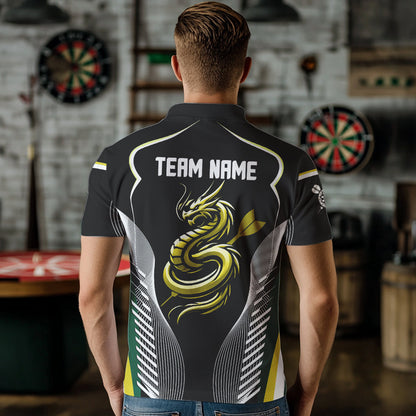 Personalisierter Drache mit Dartpfeilen Polo & 1/4 Reißverschluss Shirts für Herren, Teamtrikots NYN0034