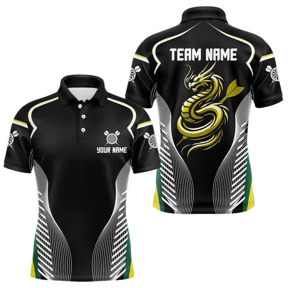 Personalisierter Drache mit Dartpfeilen Polo & 1/4 Reißverschluss Shirts für Herren, Teamtrikots NYN0034