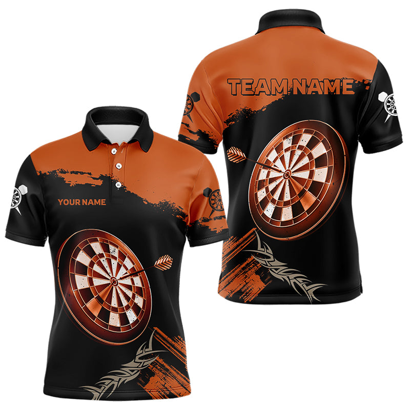 Personalisiertes oranges Dartboard mit Pfeil, Polo- & 1/4-Zip-Shirts für Herren, Teamtrikots NYN0052