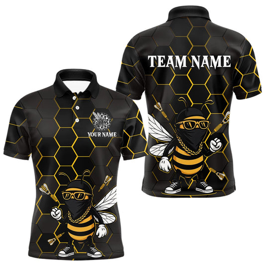 Individuelles Bienen-Mensch Dartpfeile Lustiges Dartshirt für Herren, Dart-Outfit-Trikots NYN0669