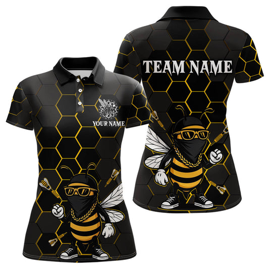 Individuelles Bienen-Mensch Dartpfeile Lustiges Dartshirt für Damen, Dart-Outfit-Trikots NYN0669