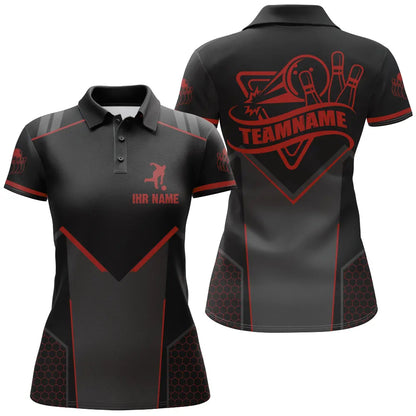 Bowling-Trikot für Herren und Damen mit personalisiertem Namen – Bowlinghemd für Team-Bowler A01